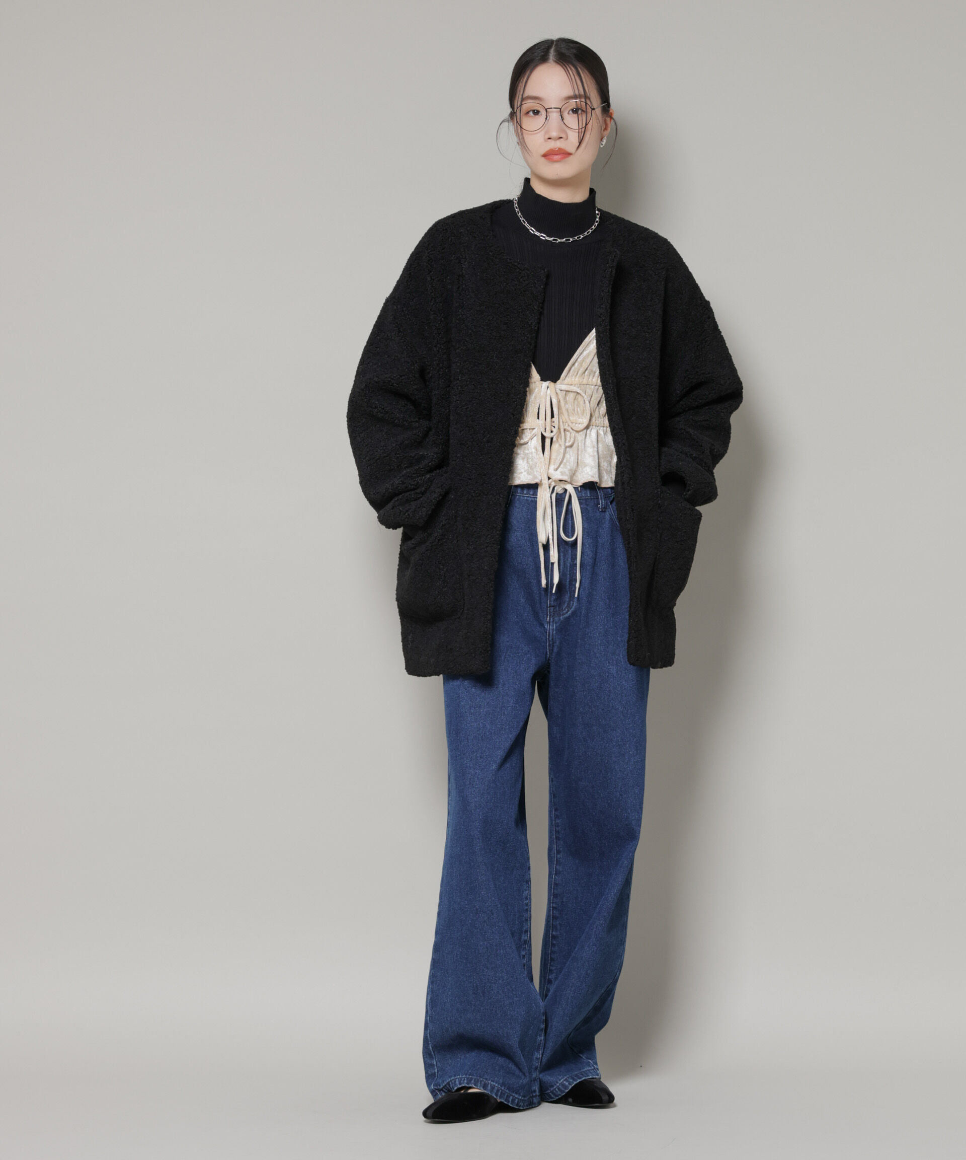 nano･universe「ソフトボアノーカラーミドルコート」|その他|