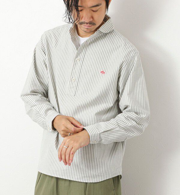 NOLLEY'S goodman「【DANTON/ダントン】DT-B0282 OXP ROUND COLLAR SHIRT 25AW」|シャツ・ブラウス|グリーン系その他