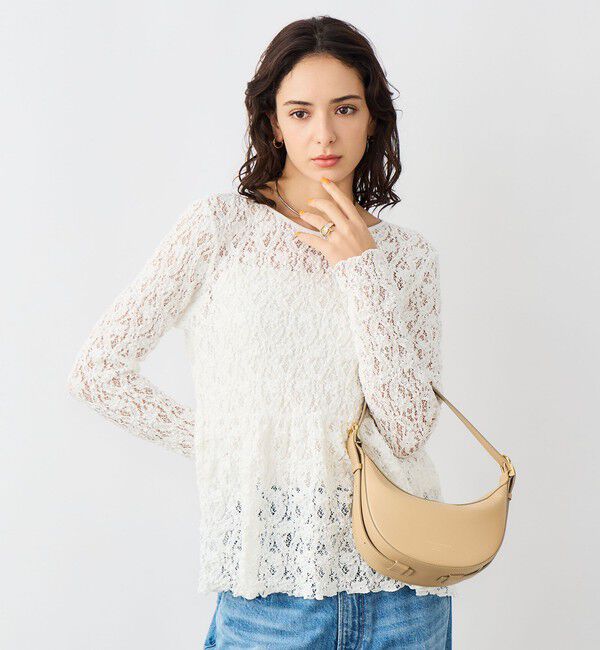 NOLLEY'S sophi「ウォッシャブルストレッチレースペプラムプルオーバー」|シャツ・ブラウス|