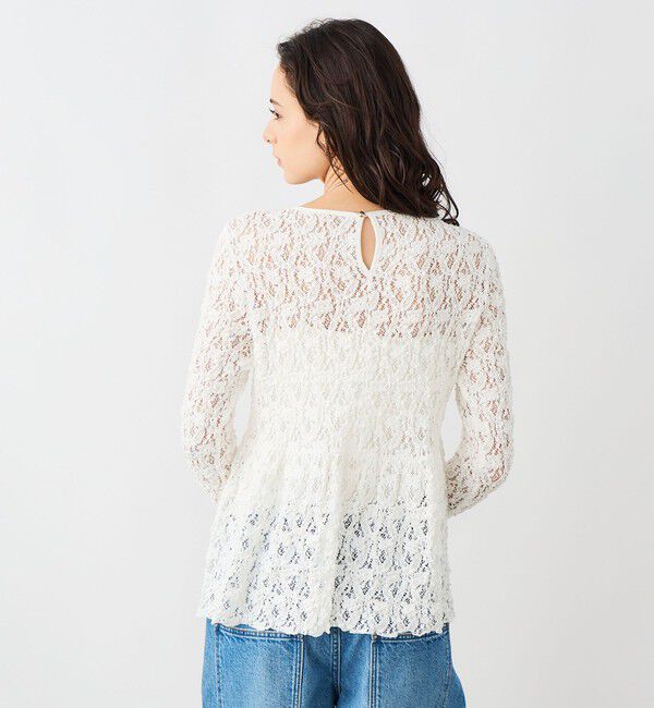 NOLLEY'S sophi「ウォッシャブルストレッチレースペプラムプルオーバー」|シャツ・ブラウス|