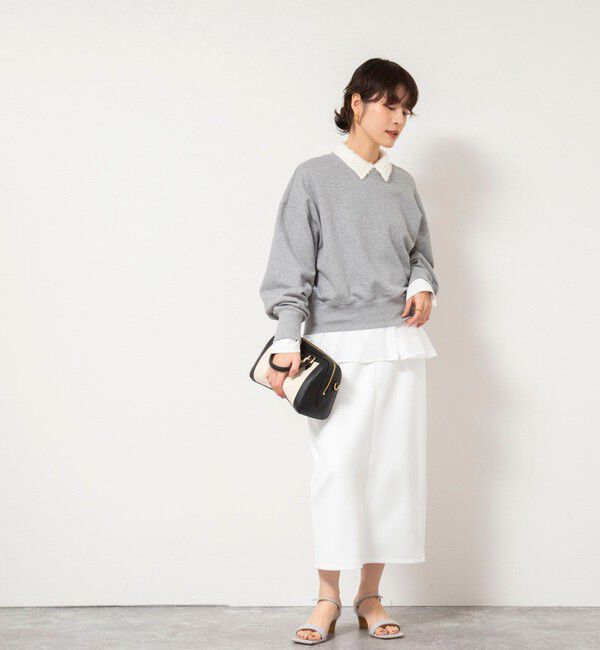 NOLLEY'S sophi「チュール襟付オーガンジーフレアシャツブラウス」|シャツ・ブラウス|