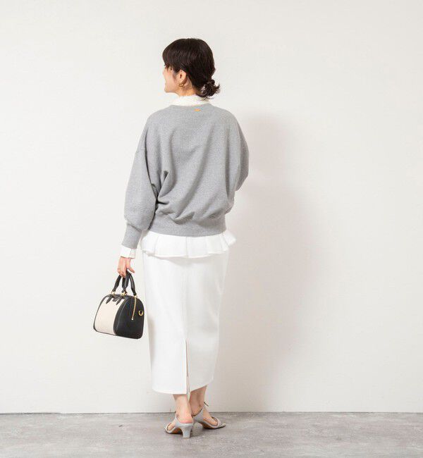 NOLLEY'S sophi「チュール襟付オーガンジーフレアシャツブラウス」|シャツ・ブラウス|