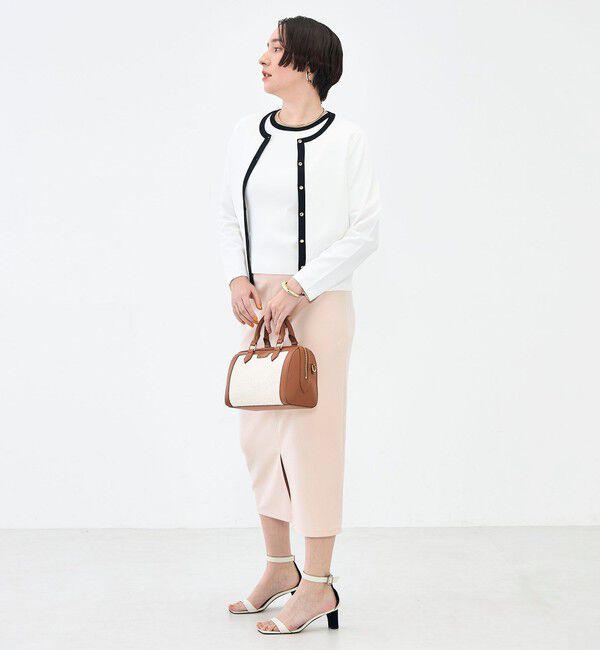 NOLLEY'S sophi「《アンサンブル対応》 《手洗い可能》マルチファンクションクルーネックカーディガン」|カーディガン|