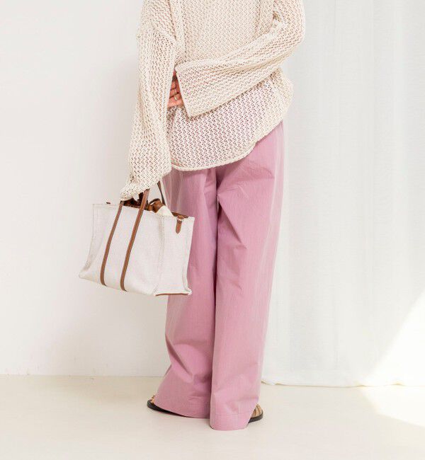 NOLLEY'S「【一部WEB限定サイズ】ウォッシャブル撥水ワイドラップパンツ」|その他|ピンク