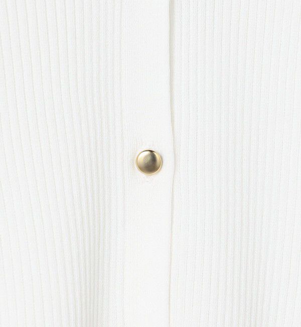 NOLLEY'S sophi「《手洗い可能》リブフレアスキッパーポロ襟カーディガン」|カーディガン|