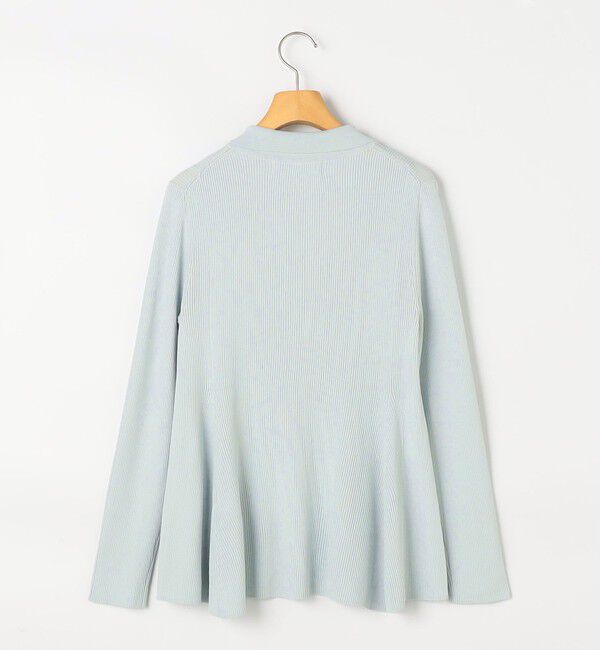 NOLLEY'S sophi「《手洗い可能》リブフレアスキッパーポロ襟カーディガン」|カーディガン|