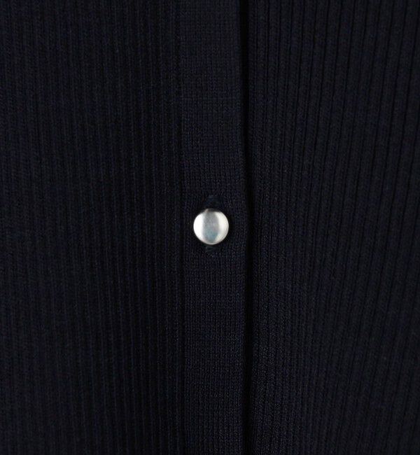 NOLLEY'S sophi「《手洗い可能》リブフレアスキッパーポロ襟カーディガン」|カーディガン|