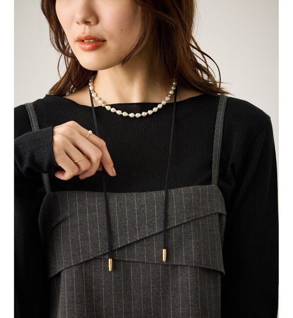 ROPE PICNIC PASSAGE「マルチWAYスエードコードパールネックレス」|ネックレス|