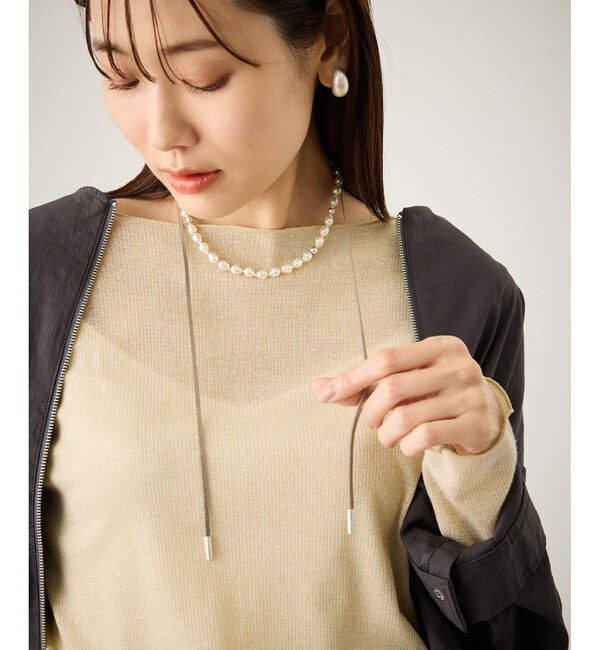 ROPE PICNIC PASSAGE「マルチWAYスエードコードパールネックレス」|ネックレス|