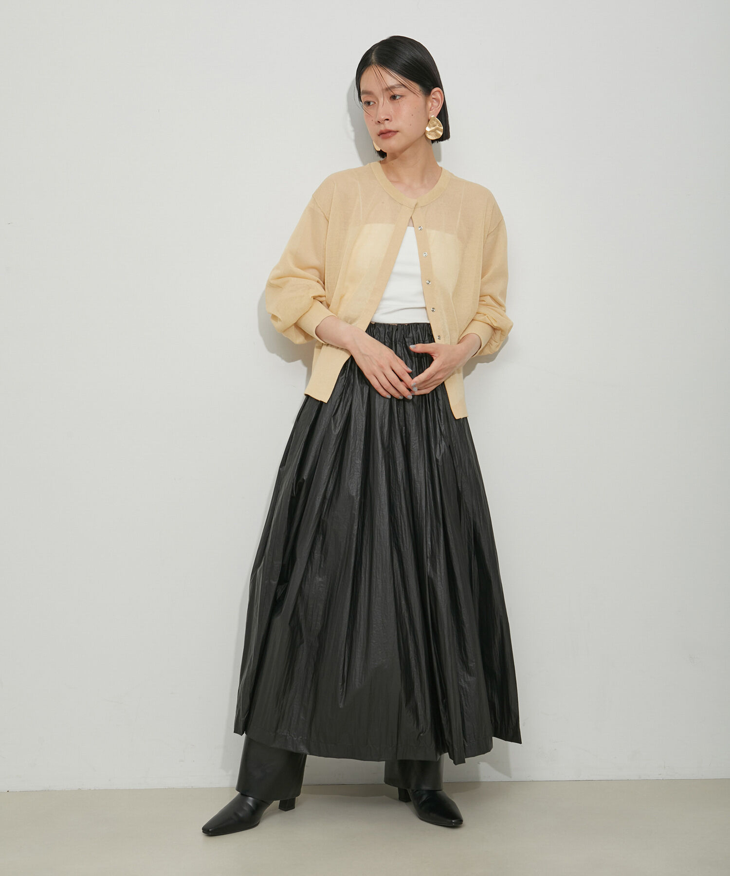 ADAM ET ROPE'「メタリックイージースカート」|スカート|