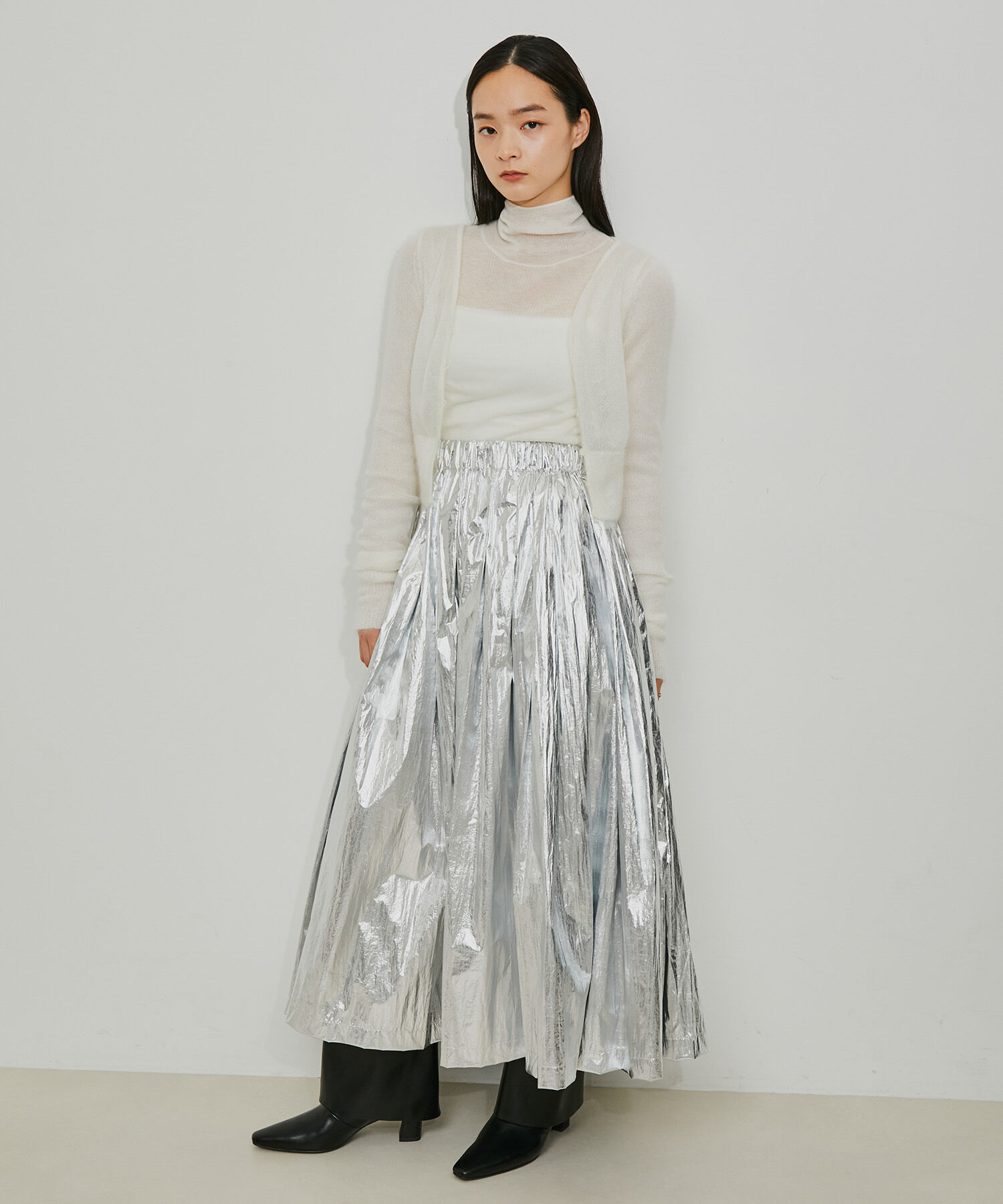 ADAM ET ROPE'「メタリックイージースカート」|スカート|