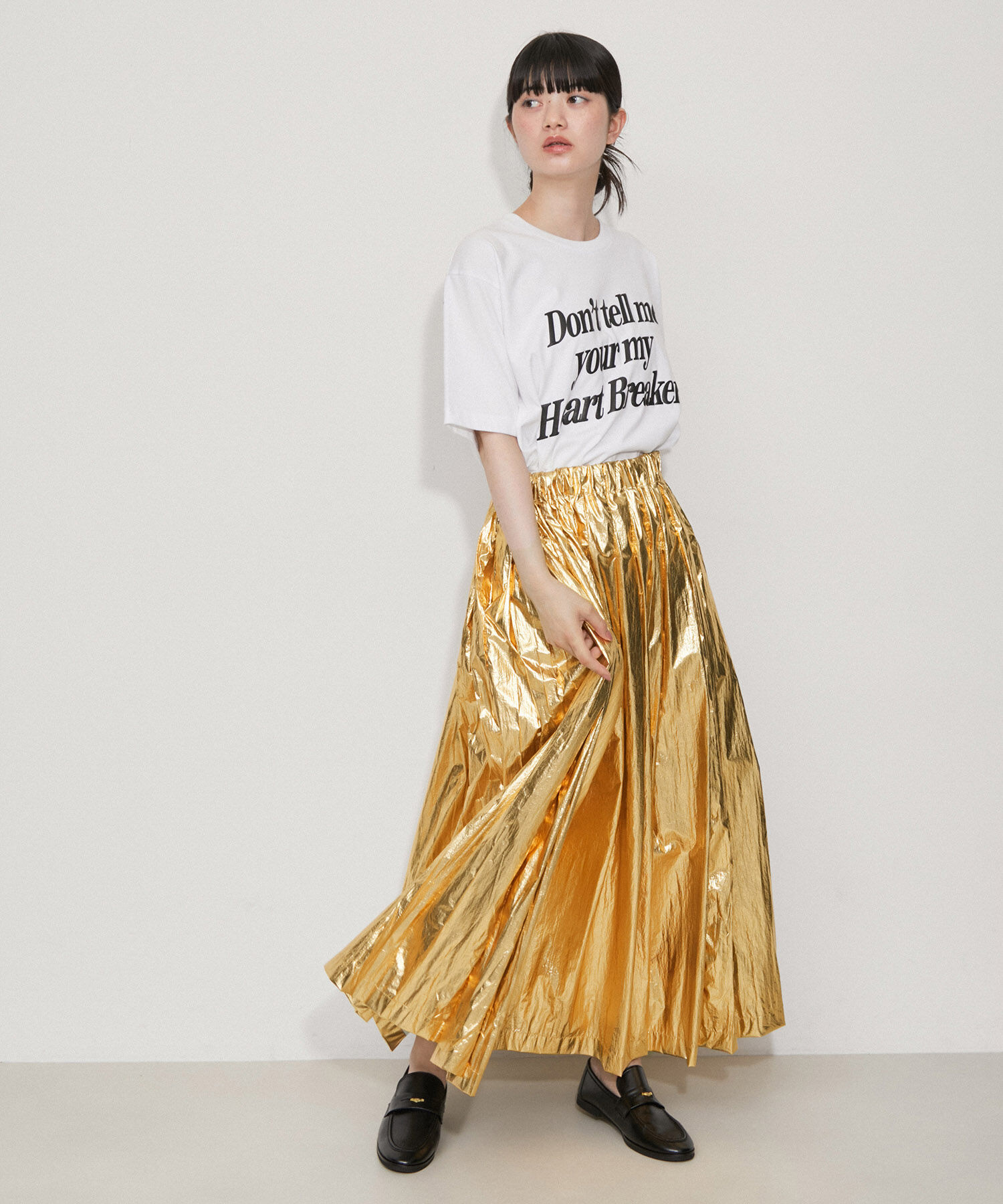 ADAM ET ROPE'「メタリックイージースカート」|スカート|