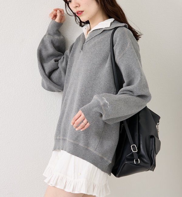  「リブヘンリーネックプルオーバー」|Tシャツ・カットソー|