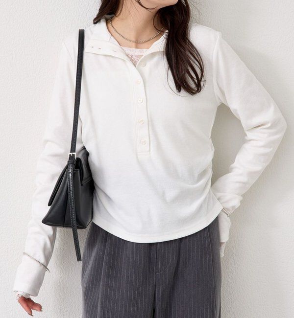  「リブヘンリーネックプルオーバー」|Tシャツ・カットソー|