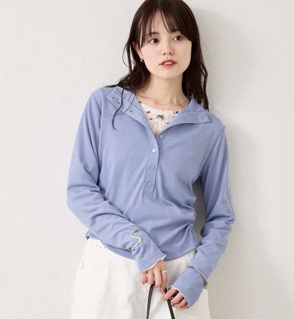  「リブヘンリーネックプルオーバー」|Tシャツ・カットソー|