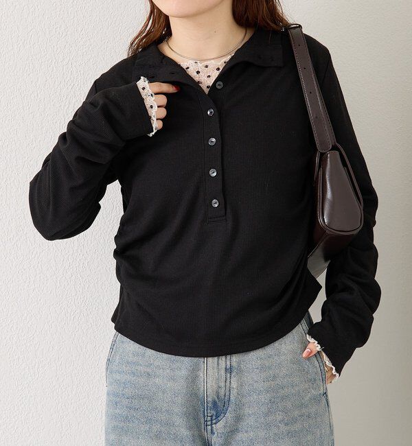  「リブヘンリーネックプルオーバー」|Tシャツ・カットソー|