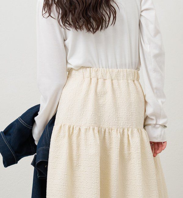  「エンボスギャザースカート」|スカート|