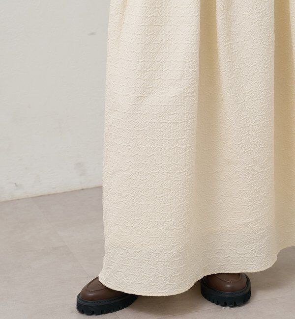  「エンボスギャザースカート」|スカート|
