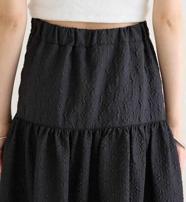 「エンボスギャザースカート」|スカート|