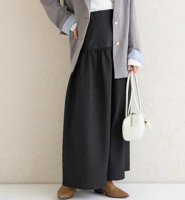  「エンボスギャザースカート」|スカート|