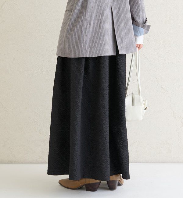  「エンボスギャザースカート」|スカート|