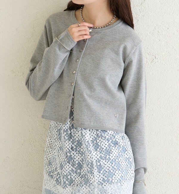  「デイリーショートカーディガン」|カーディガン|グレー