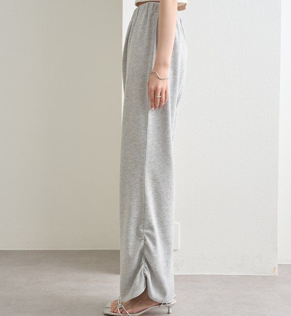 「裾ギャザーリブパンツ」|チノ|