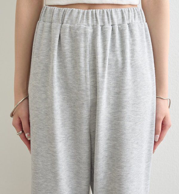  「裾ギャザーリブパンツ」|チノ|