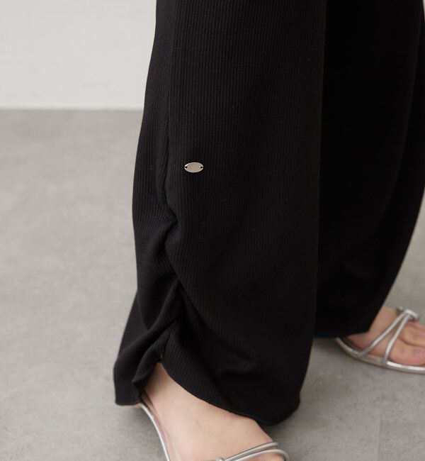  「裾ギャザーリブパンツ」|チノ|