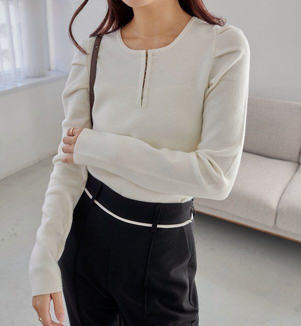  「ホックヘンリーパフニット」|ニット・セーター|