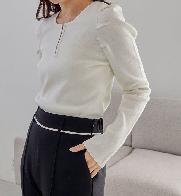  「ホックヘンリーパフニット」|ニット・セーター|