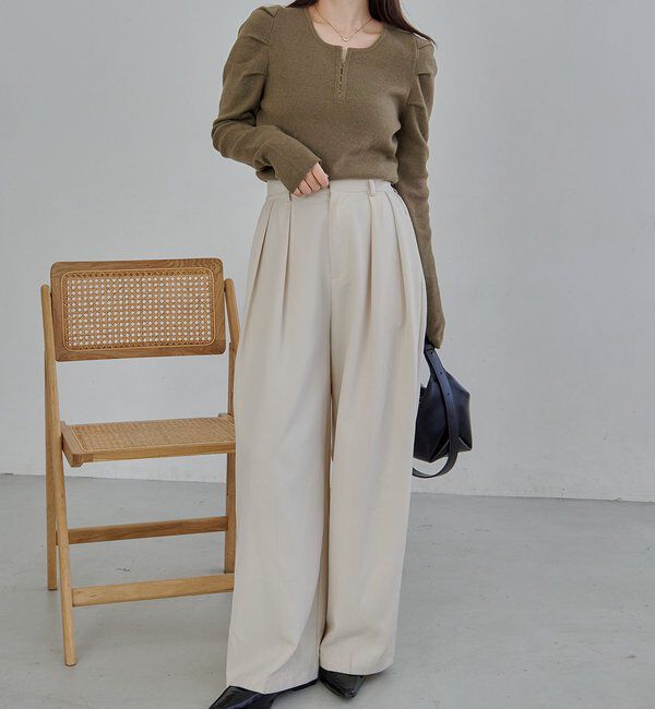  「ホックヘンリーパフニット」|ニット・セーター|