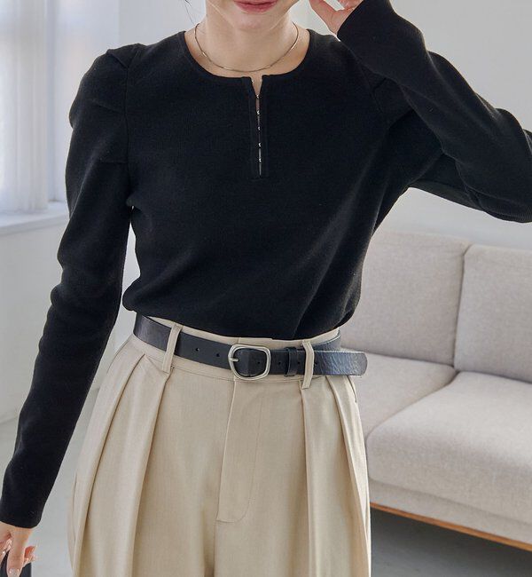  「ホックヘンリーパフニット」|ニット・セーター|