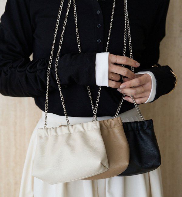  「チェーンギャザーポーチバッグ」|その他|