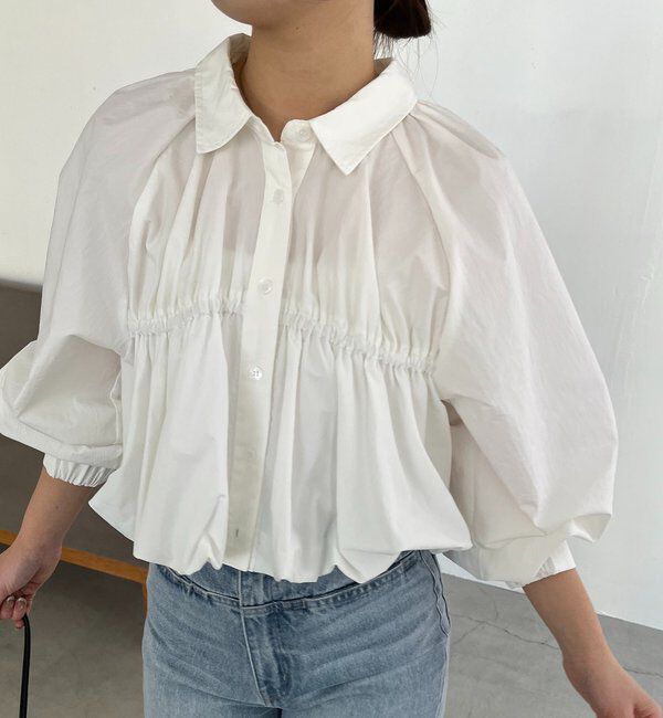  「バルーンクロップシャツ」|シャツ・ブラウス|