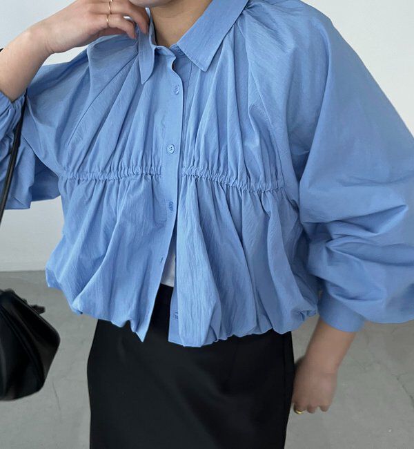  「バルーンクロップシャツ」|シャツ・ブラウス|