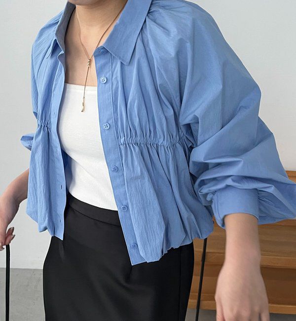  「バルーンクロップシャツ」|シャツ・ブラウス|