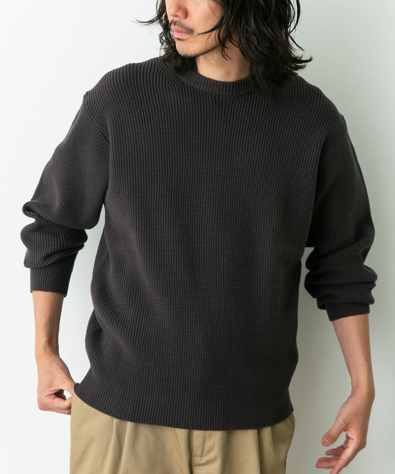 Sonny Label 「ウォッシャブルワッフルニットプルオーバー」|ニット・セーター|