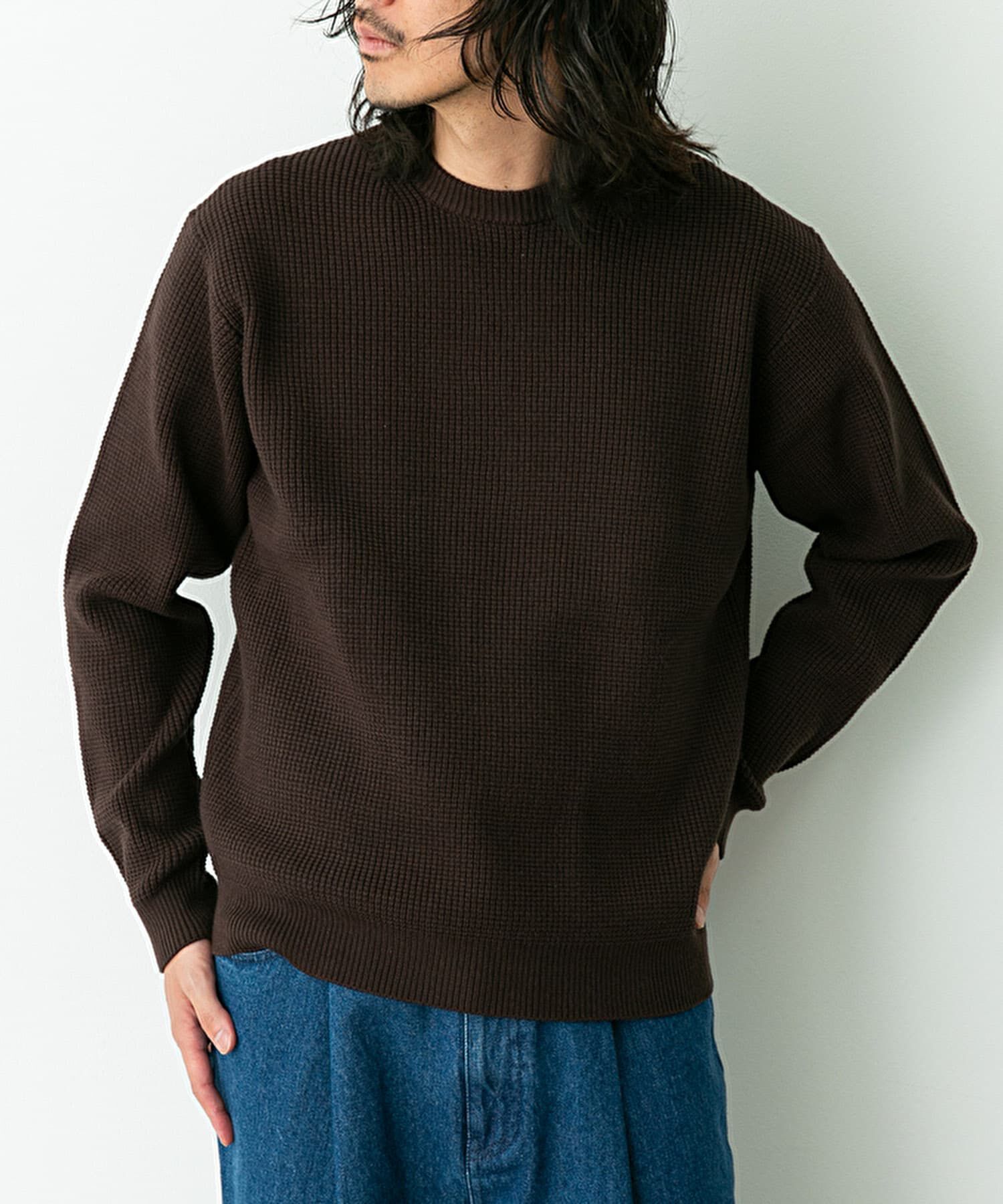 Sonny Label 「ウォッシャブルワッフルニットプルオーバー」|ニット・セーター|