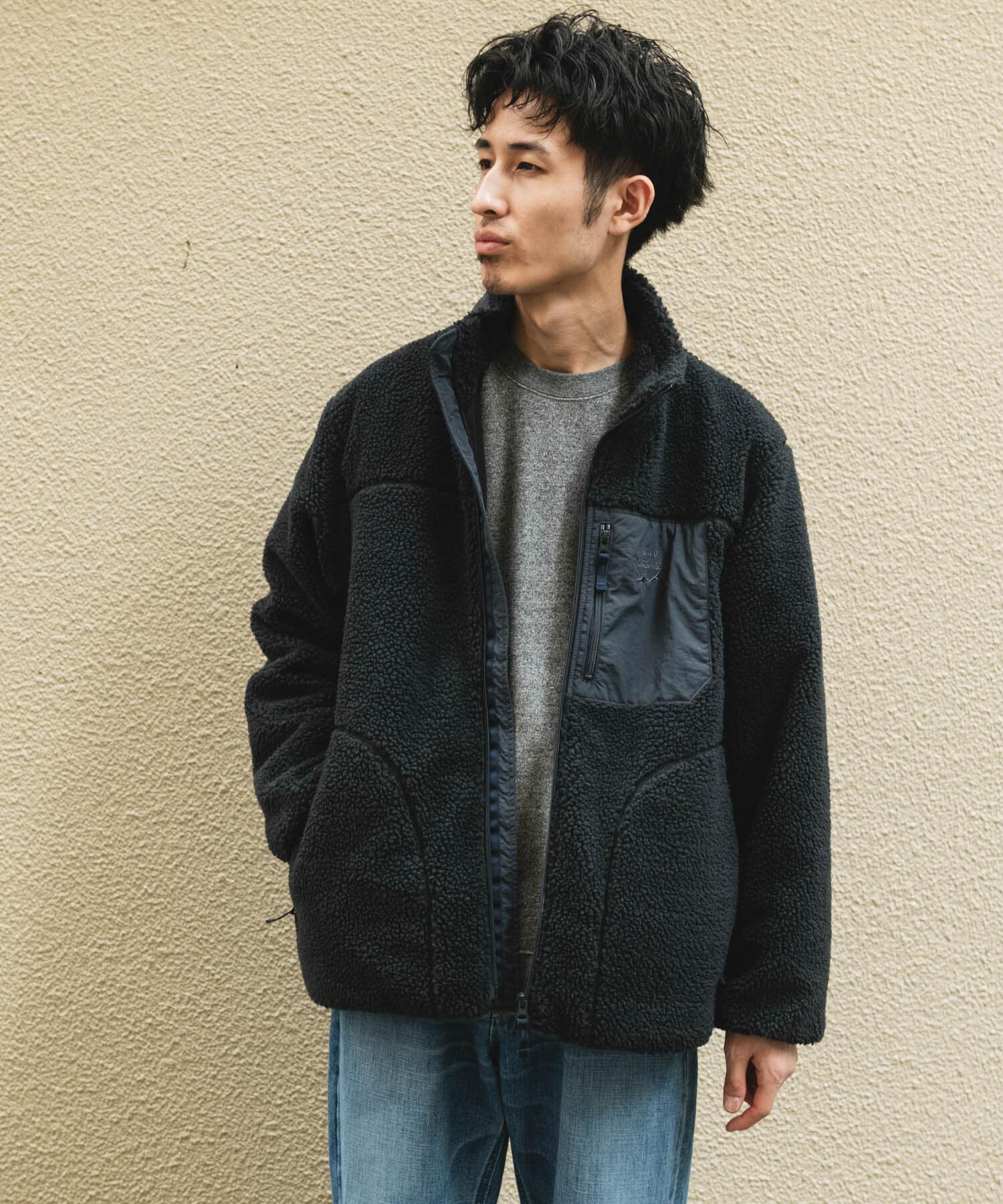 URBAN RESEARCH DOORS「URD防風ボアジップブルゾン」|ブルゾン・スタジャン|