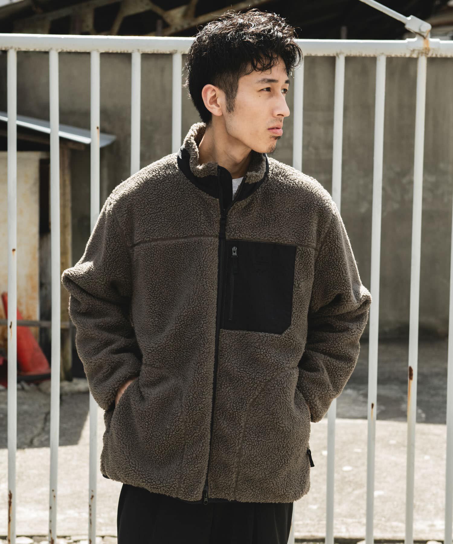 URBAN RESEARCH DOORS「URD防風ボアジップブルゾン」|ブルゾン・スタジャン|