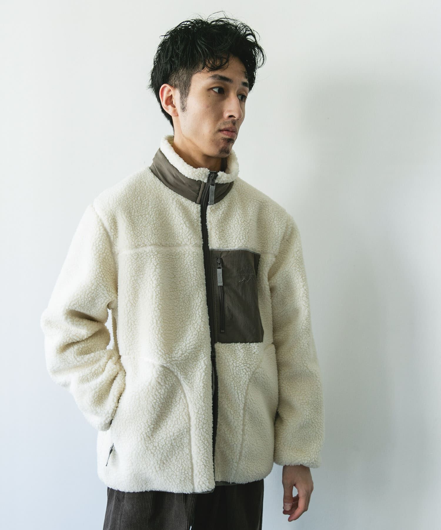 URBAN RESEARCH DOORS「URD防風ボアジップブルゾン」|ブルゾン・スタジャン|