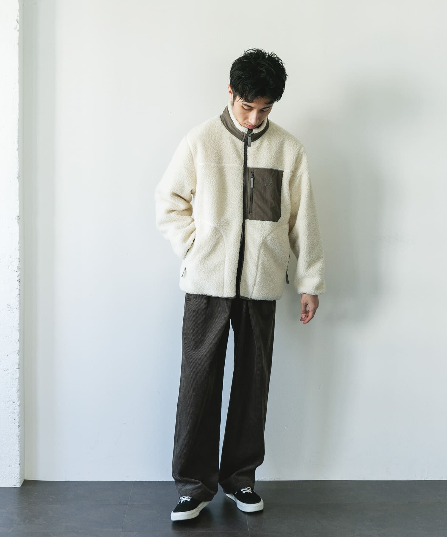 URBAN RESEARCH DOORS「URD防風ボアジップブルゾン」|ブルゾン・スタジャン|