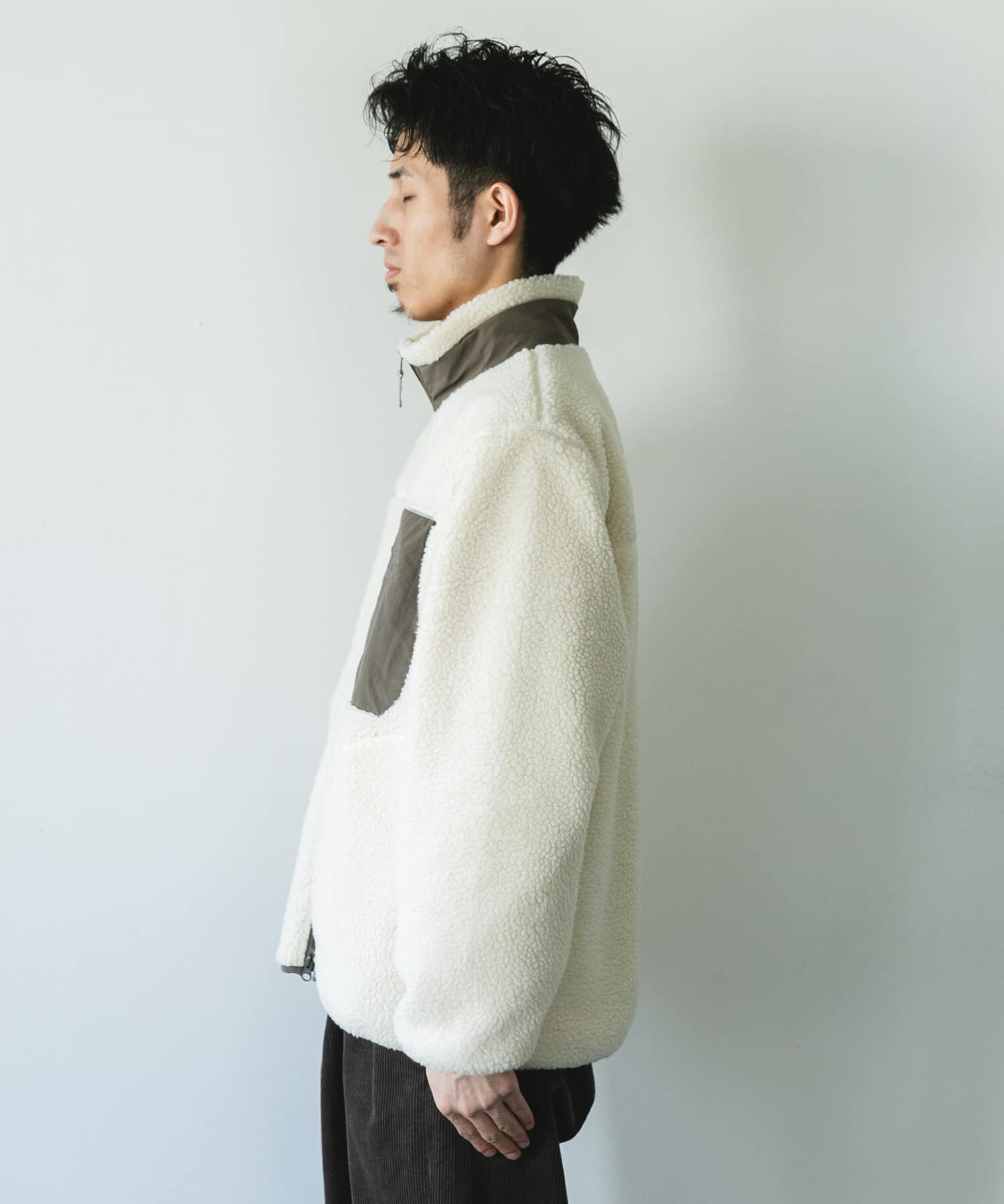 URBAN RESEARCH DOORS「URD防風ボアジップブルゾン」|ブルゾン・スタジャン|