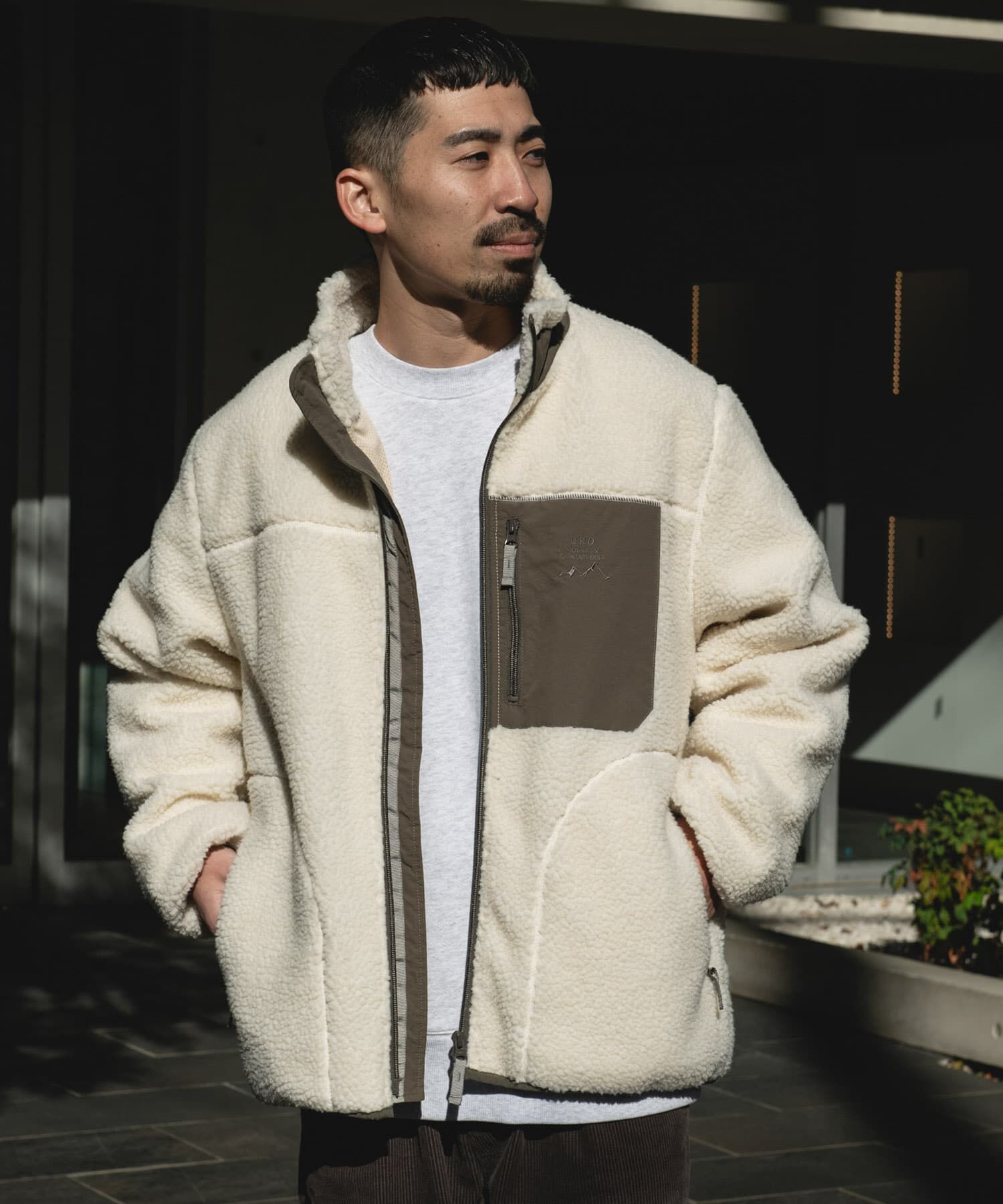 URBAN RESEARCH DOORS「URD防風ボアジップブルゾン」|ブルゾン・スタジャン|