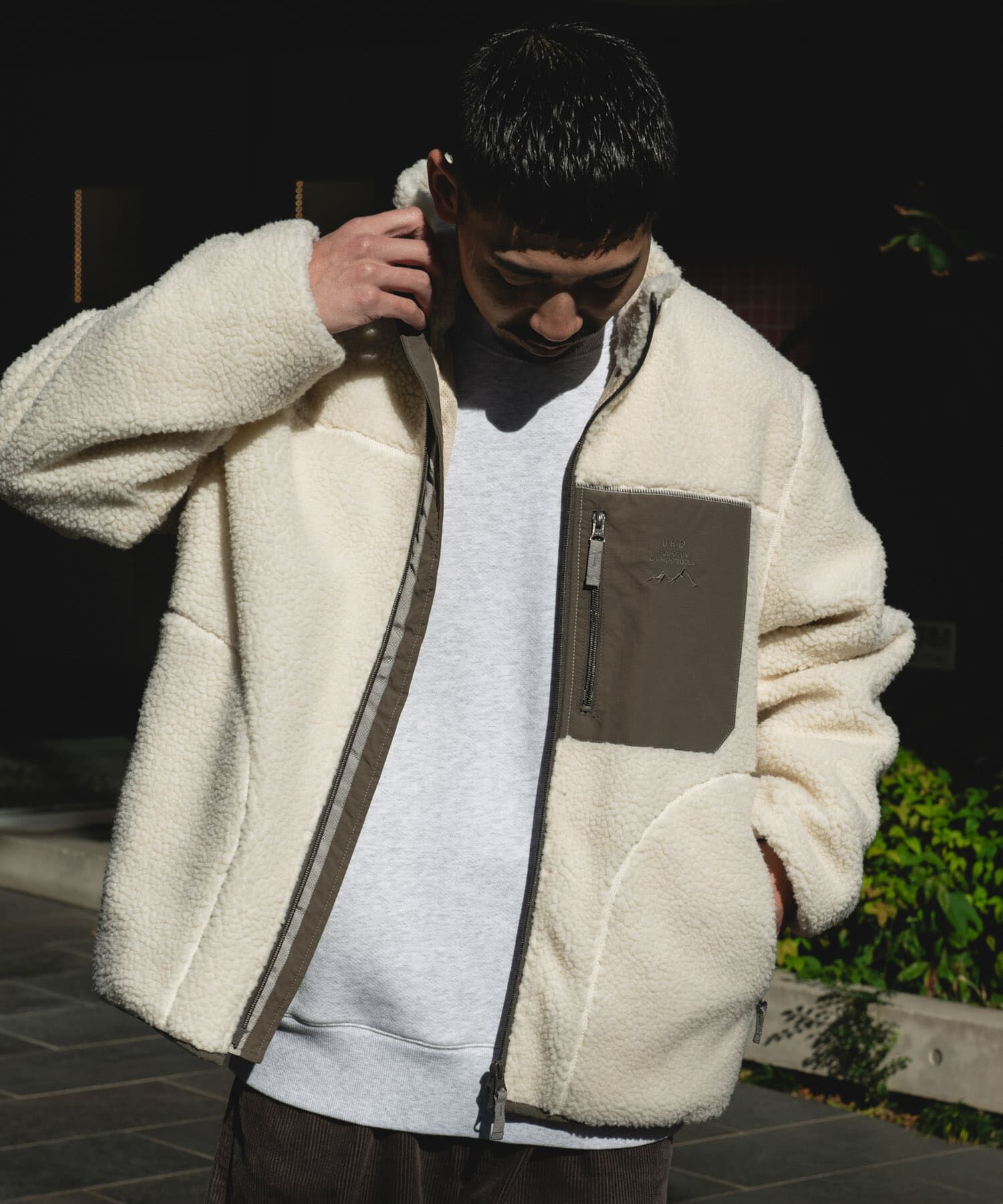 URBAN RESEARCH DOORS「URD防風ボアジップブルゾン」|ブルゾン・スタジャン|