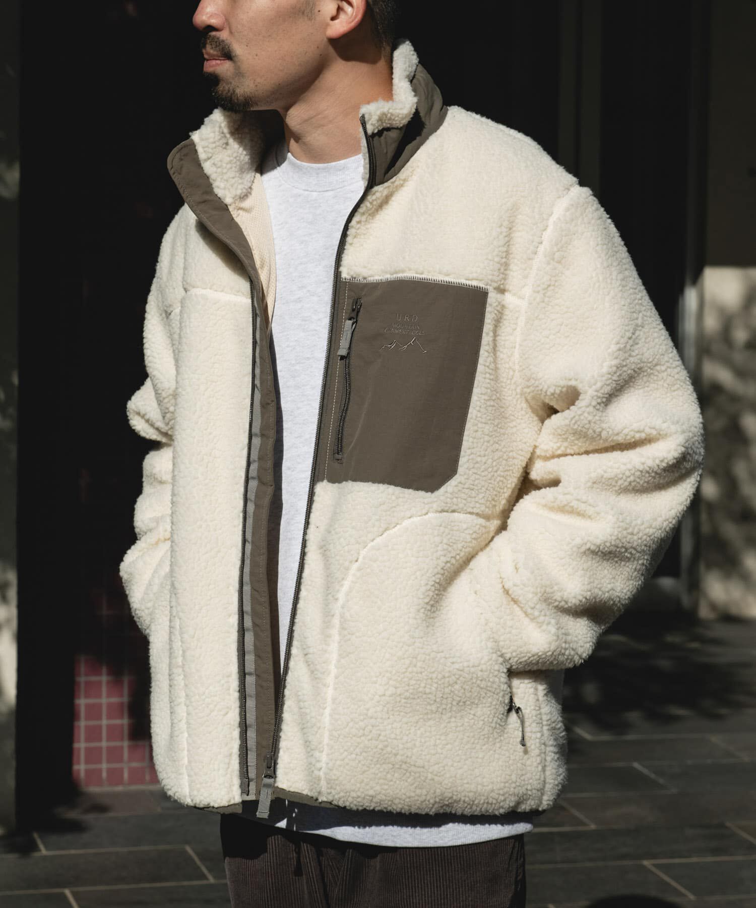 URBAN RESEARCH DOORS「URD防風ボアジップブルゾン」|ブルゾン・スタジャン|