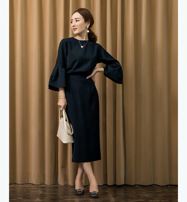 ur's「【星玲奈さんコラボアイテム】ペンシルタイトスカート」|スカート|ダークネイビー