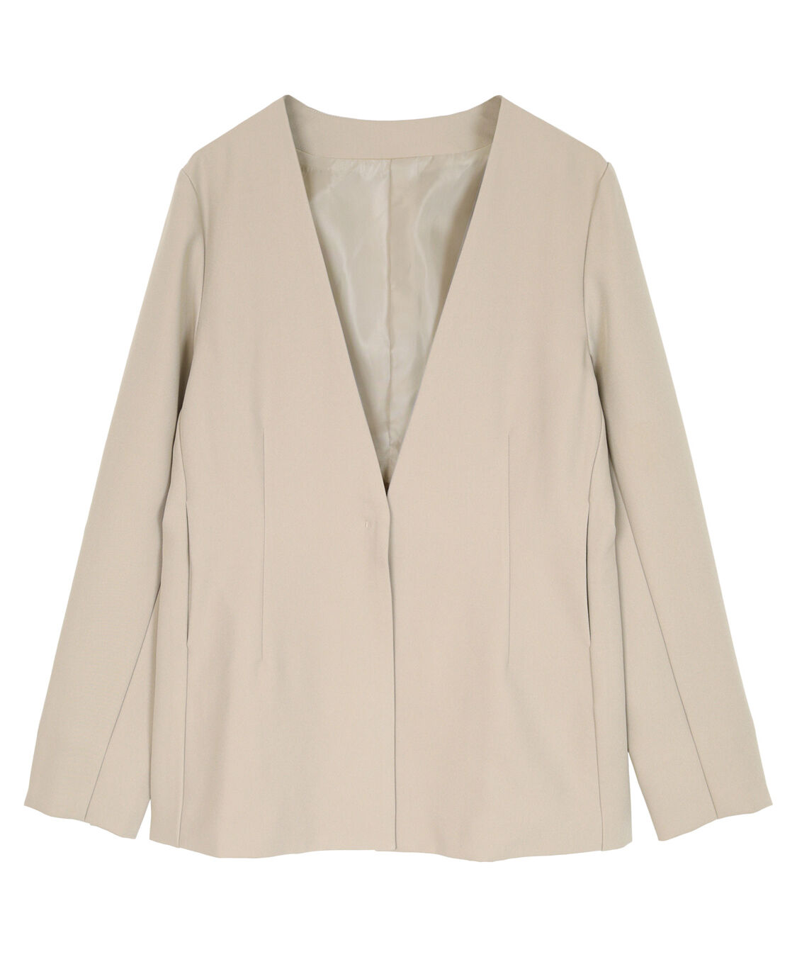 ur's「ベーシックカラーレスジャケット」|ノーカラージャケット|