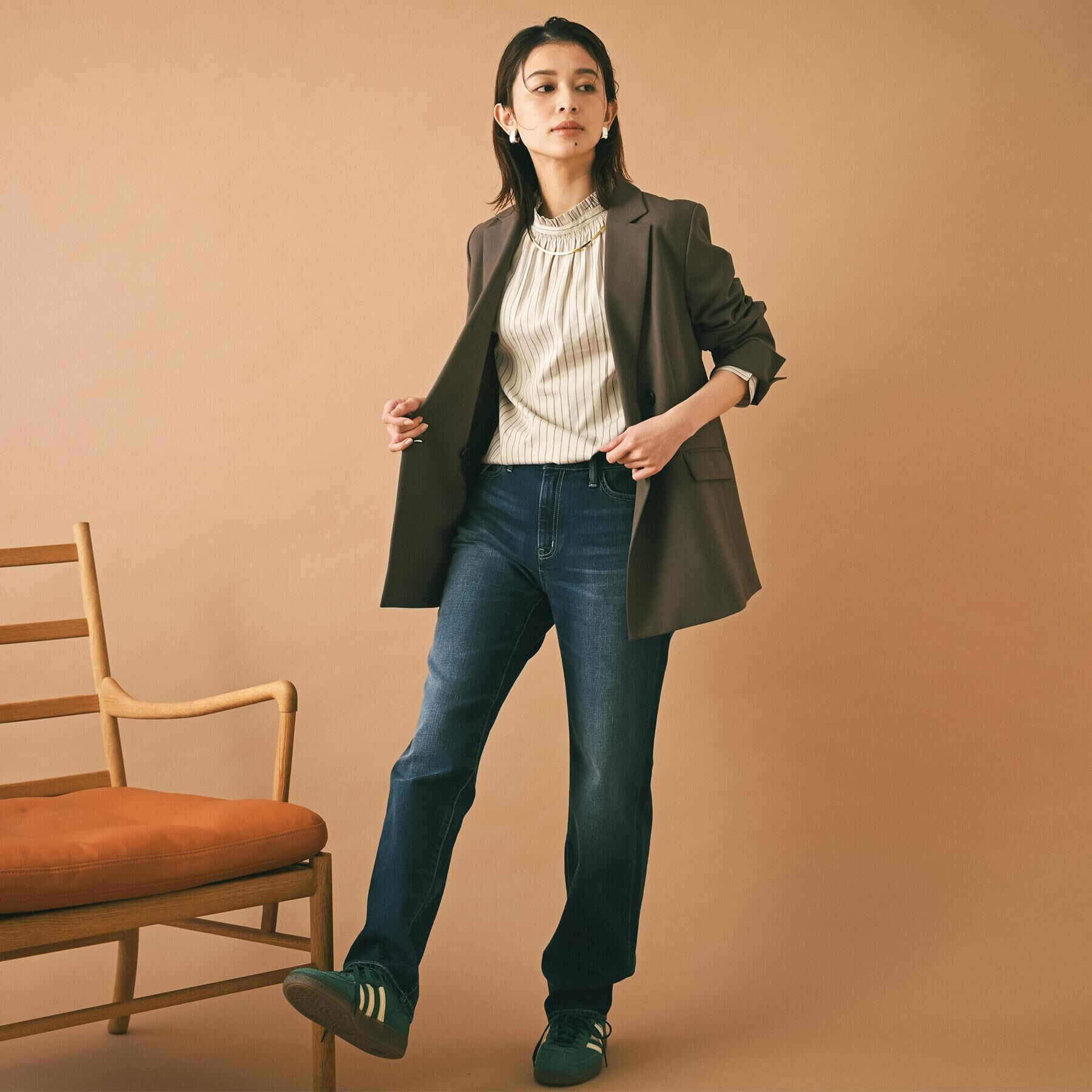 UNTITLED「【新作デニム/快適に美シルエット見せ】MAKE&times;DENIMスリムストレート」|デニム|